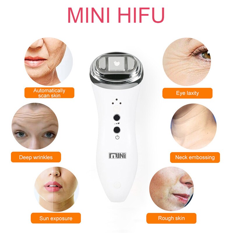 Ultrasonic Mini HIFU RF Tightening Lifting Therapy Skin Rejuvenation High Intensity Focused Ultrasound Beauty Device Facial Care