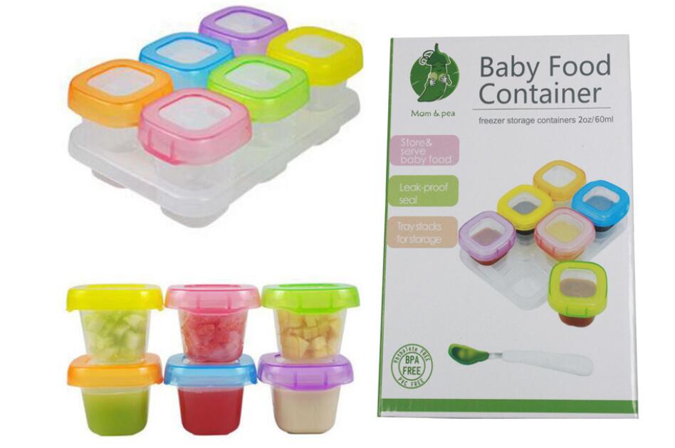 Baby Blocks Food Storage Containers Premium BPA Free Microwave Safe Snack Box Fresh Food Baby Food Freezer Storage Trays: 2