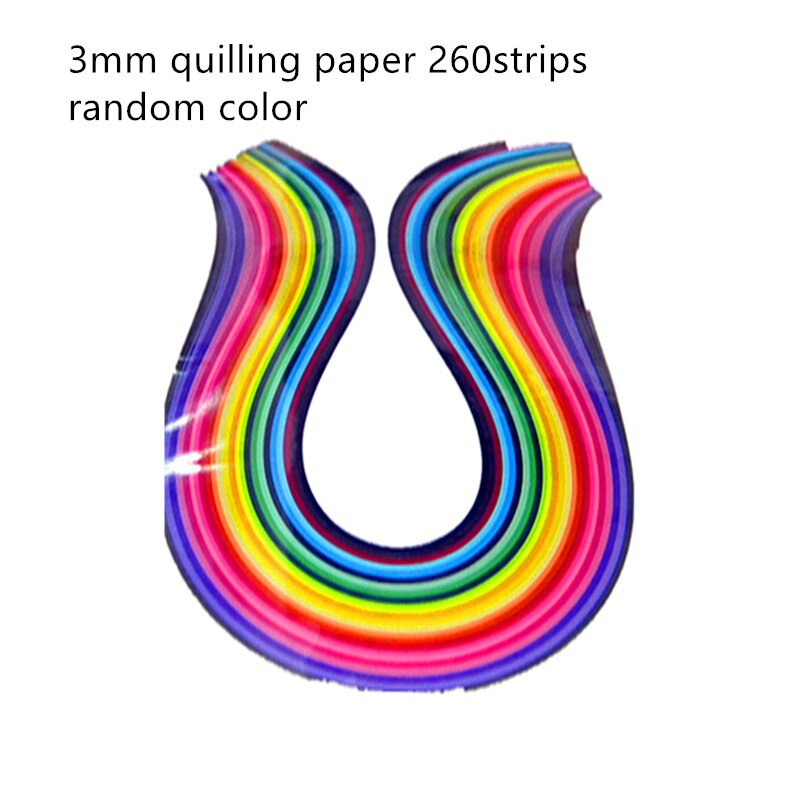 Handmade Craft quill tools Epoxy bottles Quilling Paper 3mm/ 5mm width 39cm Strips Paper Quilling Craft DIY Decoration: 3mm papers 260