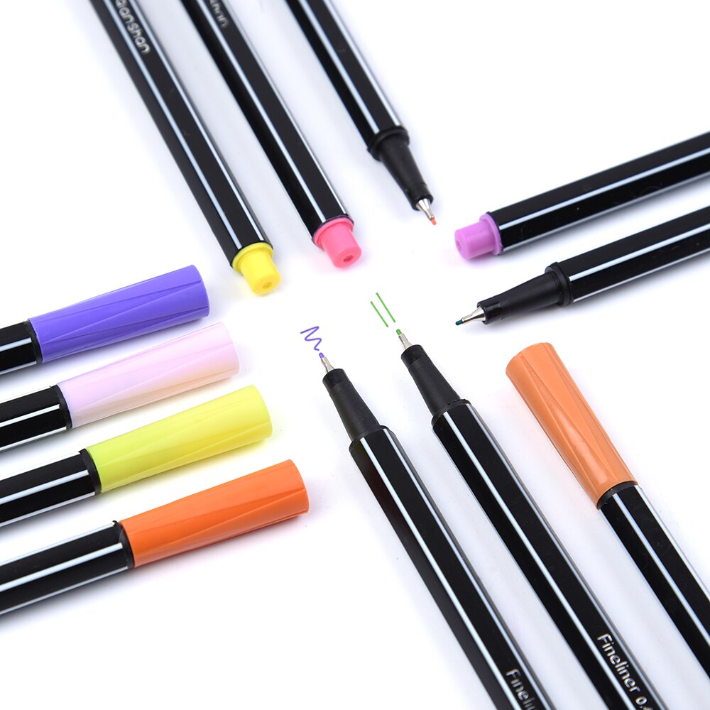60 fineliner farve penne sæt  - 0.4mm fine point markører fin spids tegnepenne perfekt til bullet journal voksne malebog