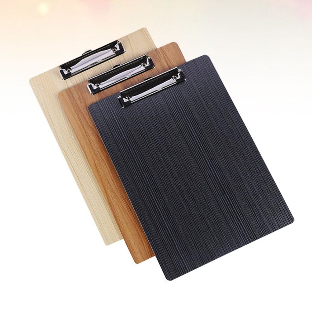 1 Set 3pcs Lightweight Durable Practical Convenient Metal Clipboard A4 Paper Clip Board Home School