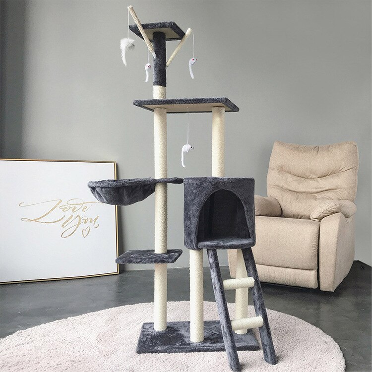 Cat Scratching Post Climbing Tree Cats Funny Toy Tree Scratcher Activity Protecting Furniture Pet House Cat Kitten Furniture
