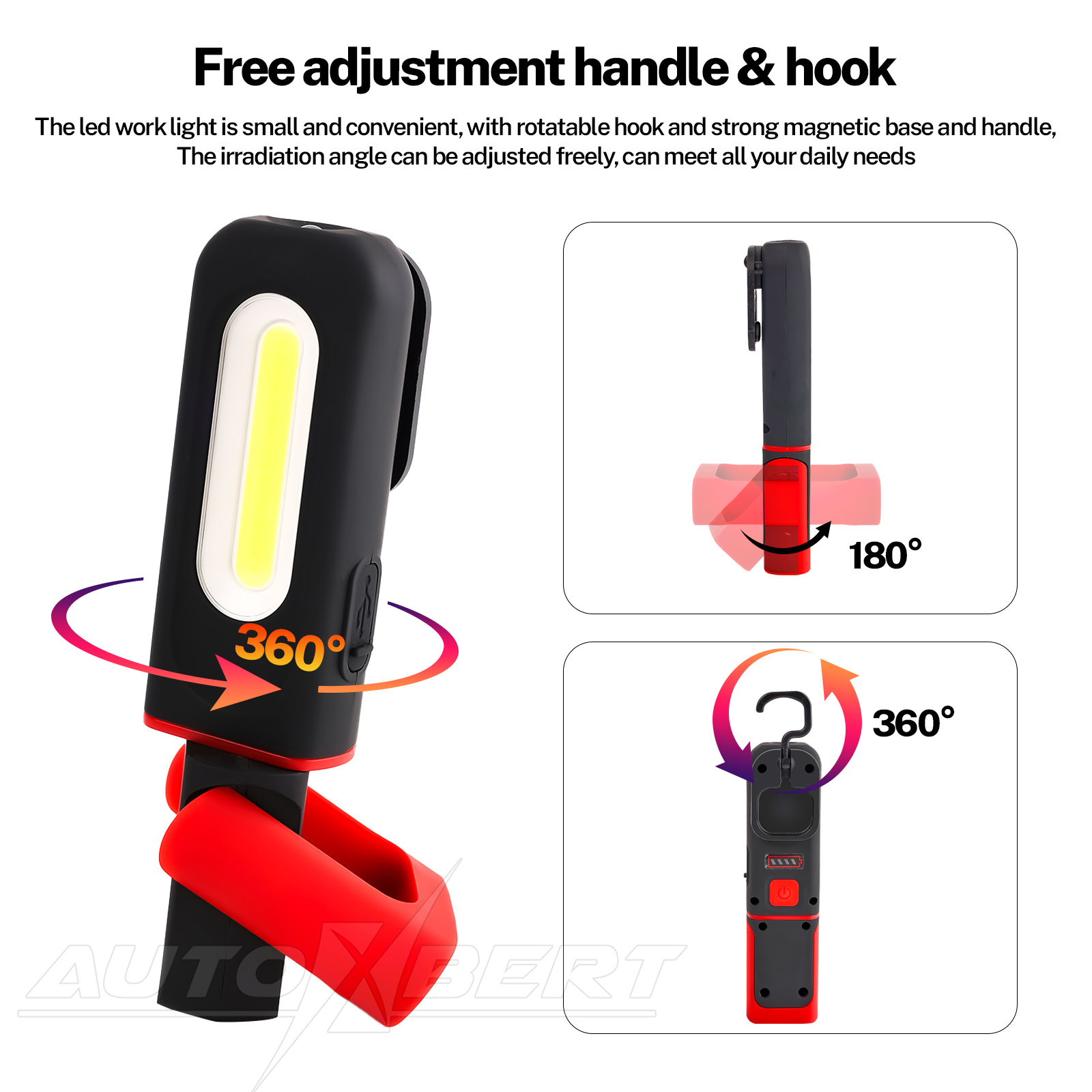 Autodetaillering Gereedschap Autolak Afwerking Lamp 2400mAh Scan Swirl Magnetische handgreep Multifunctionele autoreparatie Werklampen Oplaadbaar