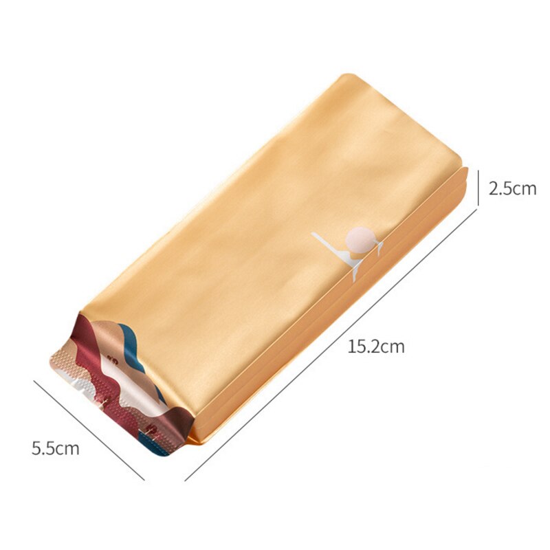 Sachets de thé en aluminium 100 pièces/lot sachets d&#39;emballage thermoscellés sous vide sachet d&#39;aluminium Mylar pour café alimentaire: golden A