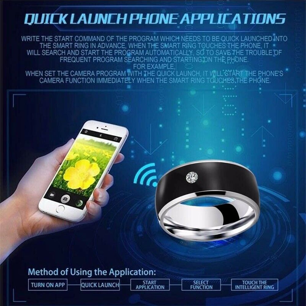 Wearable Connect NFC Finger Ring Technology Multifunctional Waterproof Smart Intelligent Rings