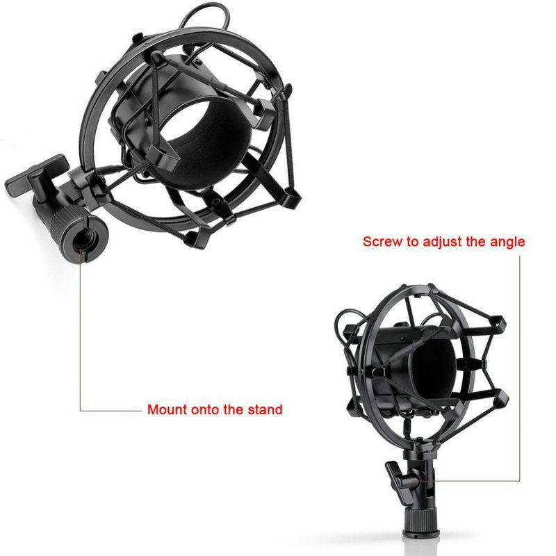 Universal Studio Recording Microphone Shock Mount Holder Condenser Mic Clamp Clip Stand Shockmount Mike Suspension Spider