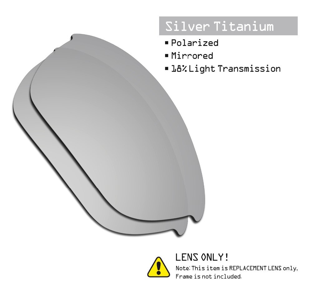 SmartVLT 3 Pairs Gepolariseerde Zonnebril Vervanging Lenzen voor Oakley Half Jacket 2.0 Stealth Black & Silver Titanium & Fire Red