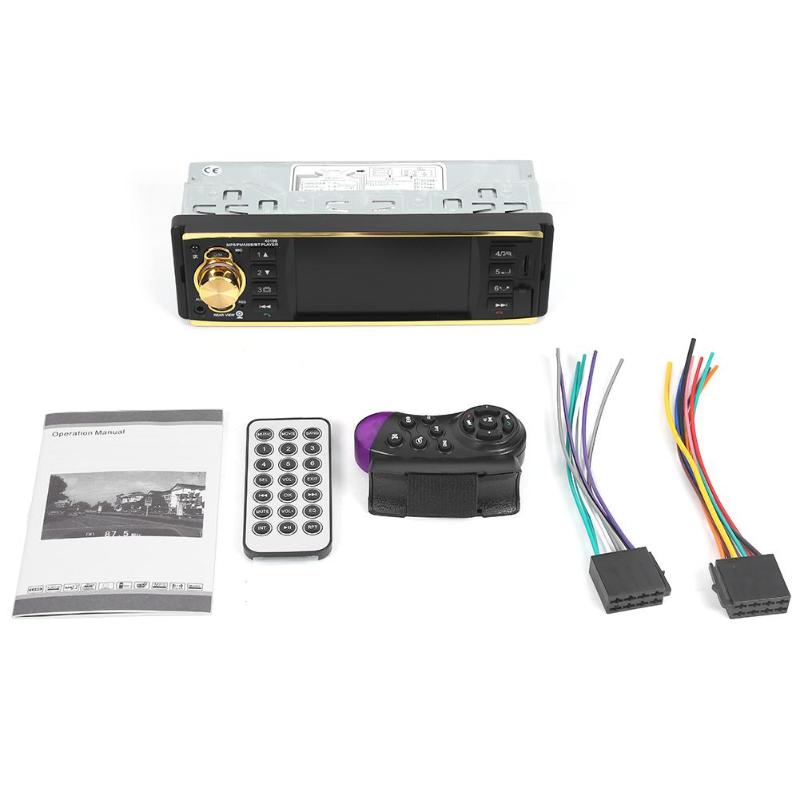 VODOOL-Autoradio 4019B 4.1 pouces | Autoradio 1 Din, Audio MP5, lecteur AUX FM, Bluetooth, Support d'autoradio, caméra arrière, télécommande: Set 1