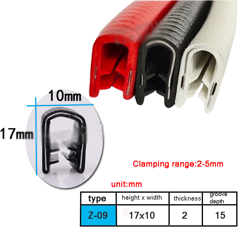 1M U-shaped Clamp Iron Rubber Edge Sealing Strip Bridge Cable Tray Iron Sheet Stainless Steel Plate Edge Protection Mouth Strip: Greyish Brown