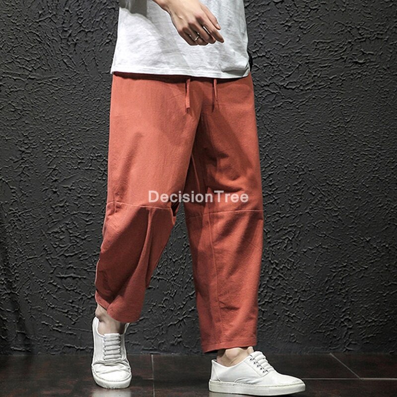 Pantalones de hip-hop para hombre, kungfú chino, tai wushu, harem, ropa de calle, joggers informales, pantalones de chándal,