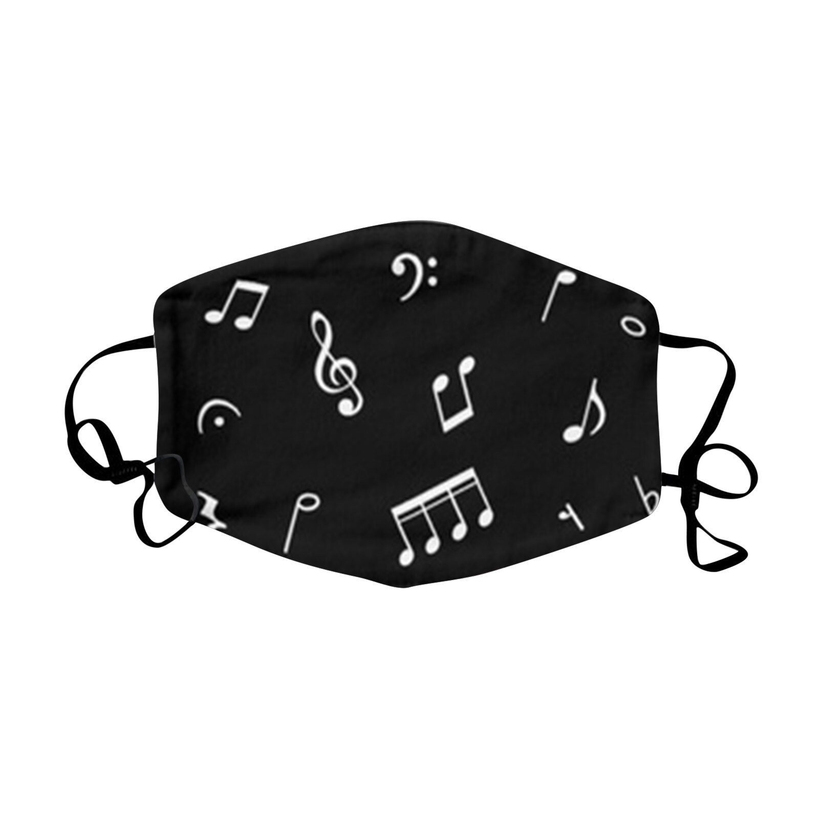 Máscara de esqui adulto moda musical nota impressa bandana lavável reusável designer tecido lavables bandana: M