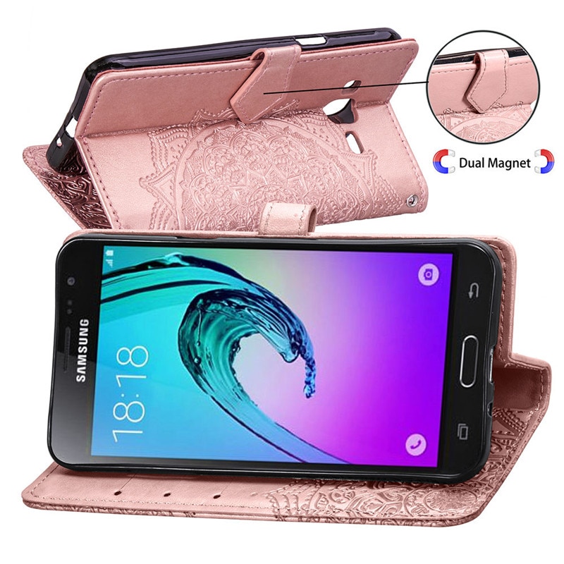 Luxury Leather flip cases For Samsung J3 J3 6 Wallet Card Holder Phone Case For Samsung Galaxy J3 J320 SM-J320F cover