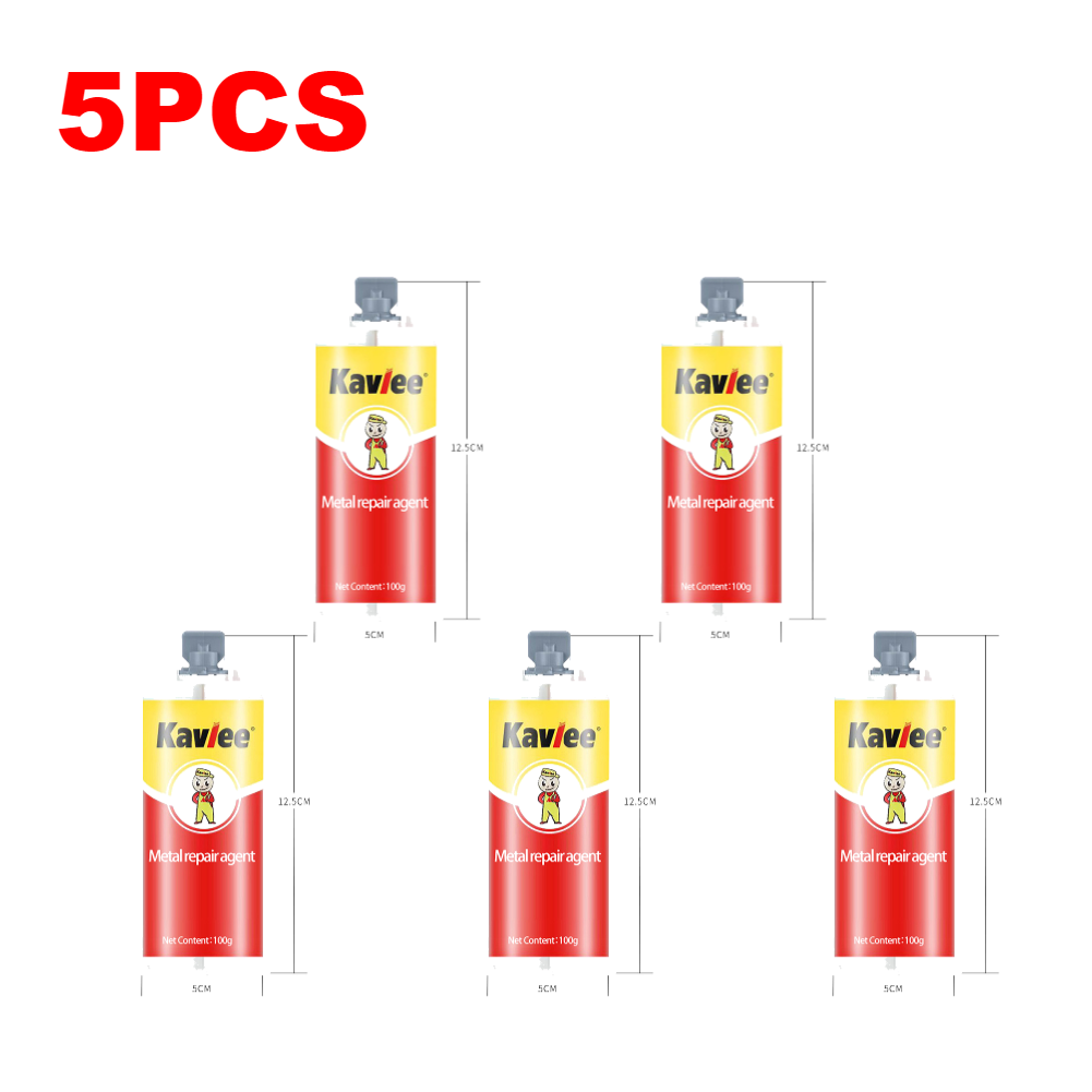 1-6 Stuks Metaal Reparatie Lijm Sneldrogend Lassen Lijm Sterke Gietijzer Repareren Lijm Hittebestendigheid Reparatie Lijm agent: Bruin