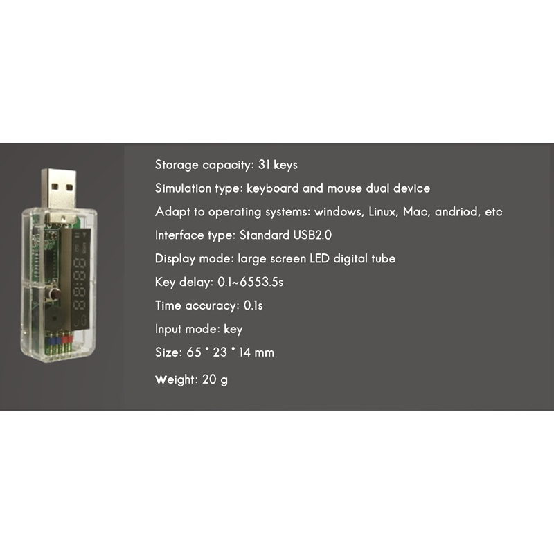 USB Watchdog USB Adapter Watchdog Card LED Screen Automatic Loop Operation for Bitcoin BTC Miner