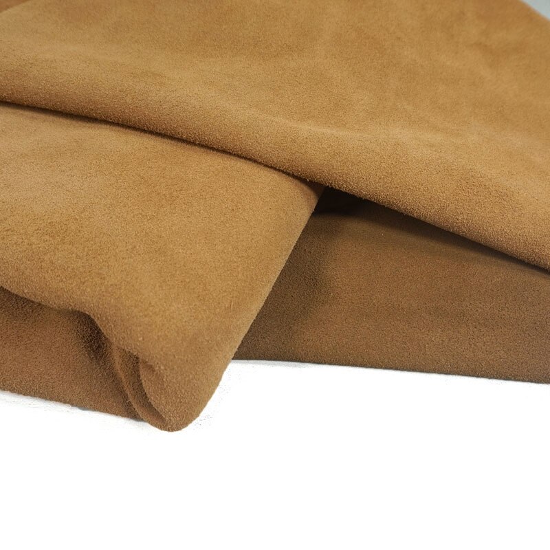 Brwon Suède Stuk Zachte Echte Koe Split Lederen Suede Verbergen Huid Leer Materiaal Voor Leathercraft Naaien Accessoires