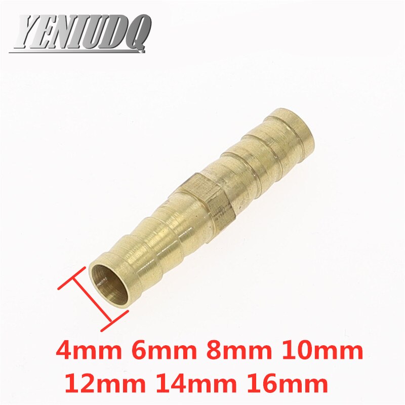 Brass Straight Hose Pipe Fitting Equal Barb 4mm 5mm 6mm 8mm 10mm 12mm 16mm 19mm 25mm Gas Copper Barbed Coupler Connector Adapter