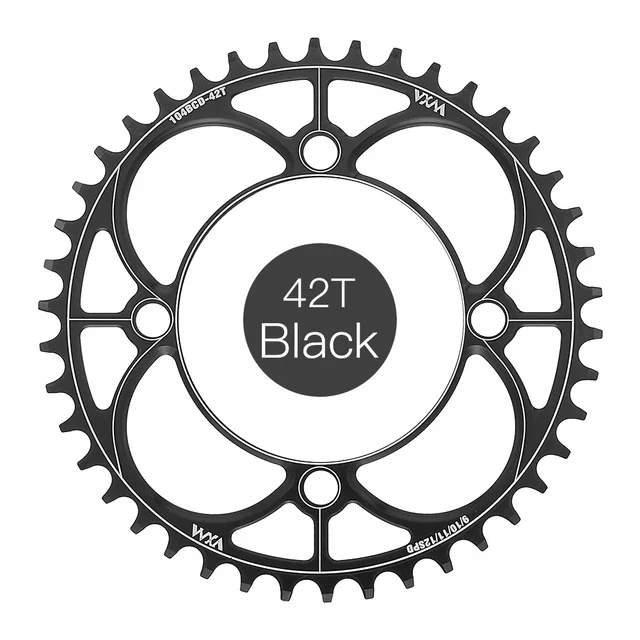 VXM-104BCD Mountainbike Crank Kettingblad Ronde 30 T-52 T Smalle Brede Ketting Wiel Ster Ring MTB licht 104 BCD Fiets Accessoire: Donkergrijs