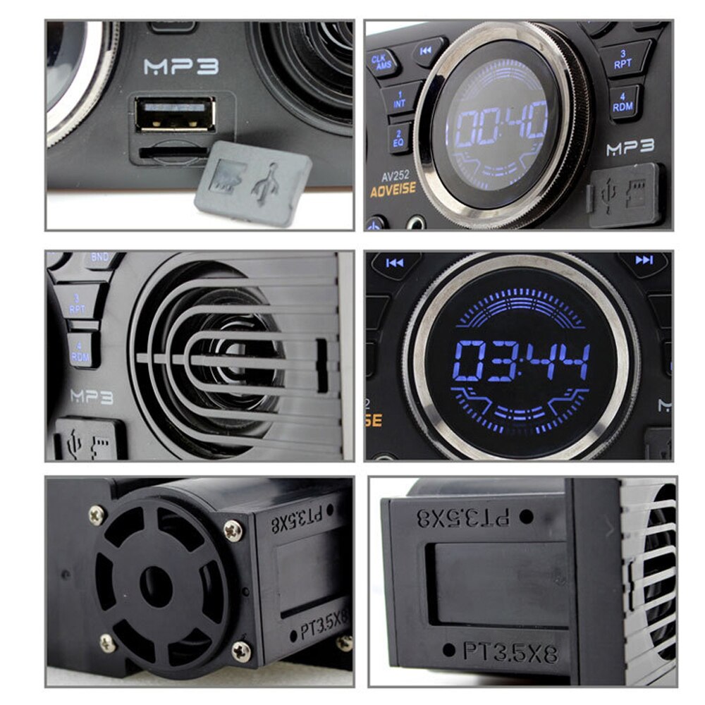 12V Car Secure Digital Memory Card MP3 Audio Electric Car Radio With Loudspeaker BT Host Speaker Car Radio Car Stereo
