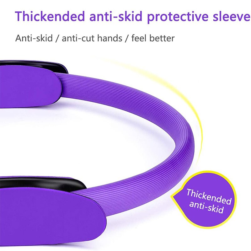 38CM Pilates Ring Magic Fitness Circle - Exercise Resistance Equipment for Toning & Sculpting Inner Outer Thighs Abs and Legs