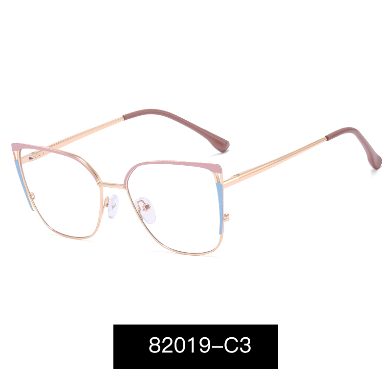 Kanspace Anti Blue Light Computer Eyewear Prescription Optical Vintage Metal Women Eyeglasses Cat Eye Glasses 82019: 82019-C3