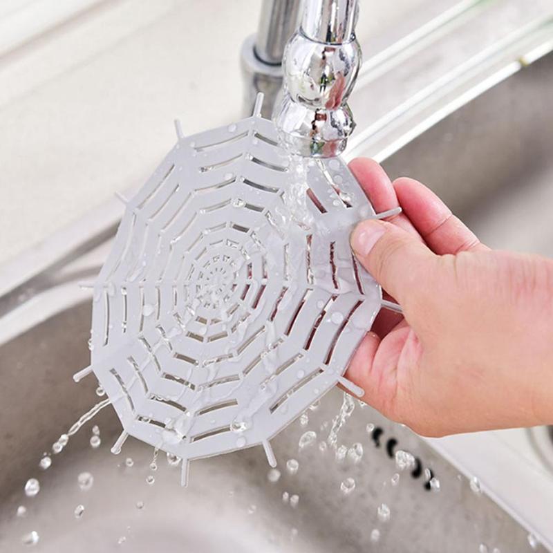 spider web suction cup anti-shift drainage drain sink floor kitchen hair bathroom filter hair outlet U4M0