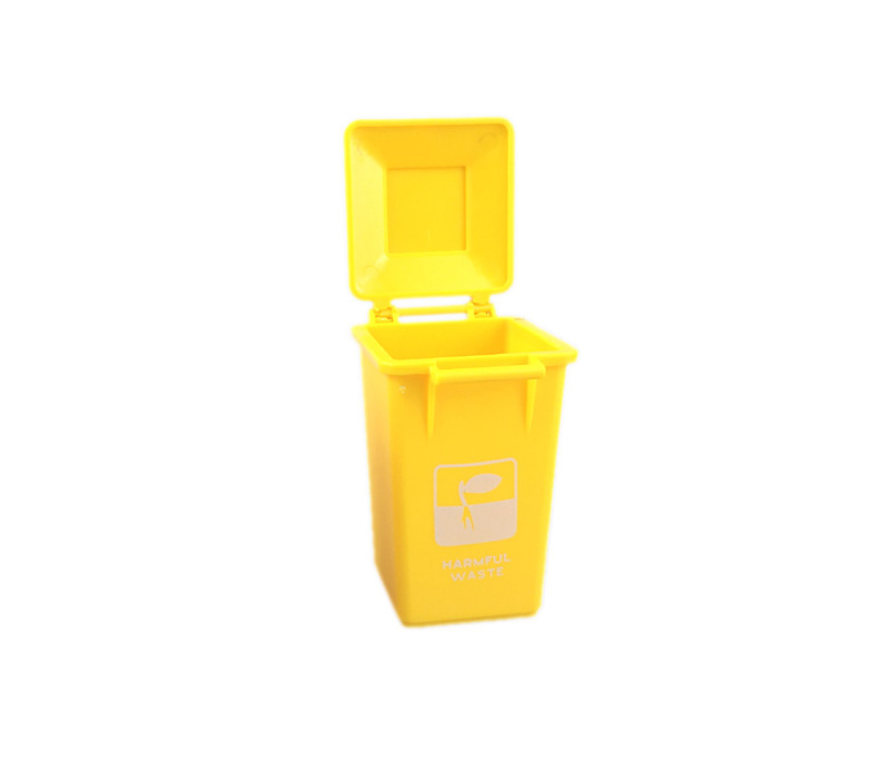 Straßenrand Müll und Recyceln Können Set Bleistift Tasse Halter Einzigen Lkw Dosen: Yellow