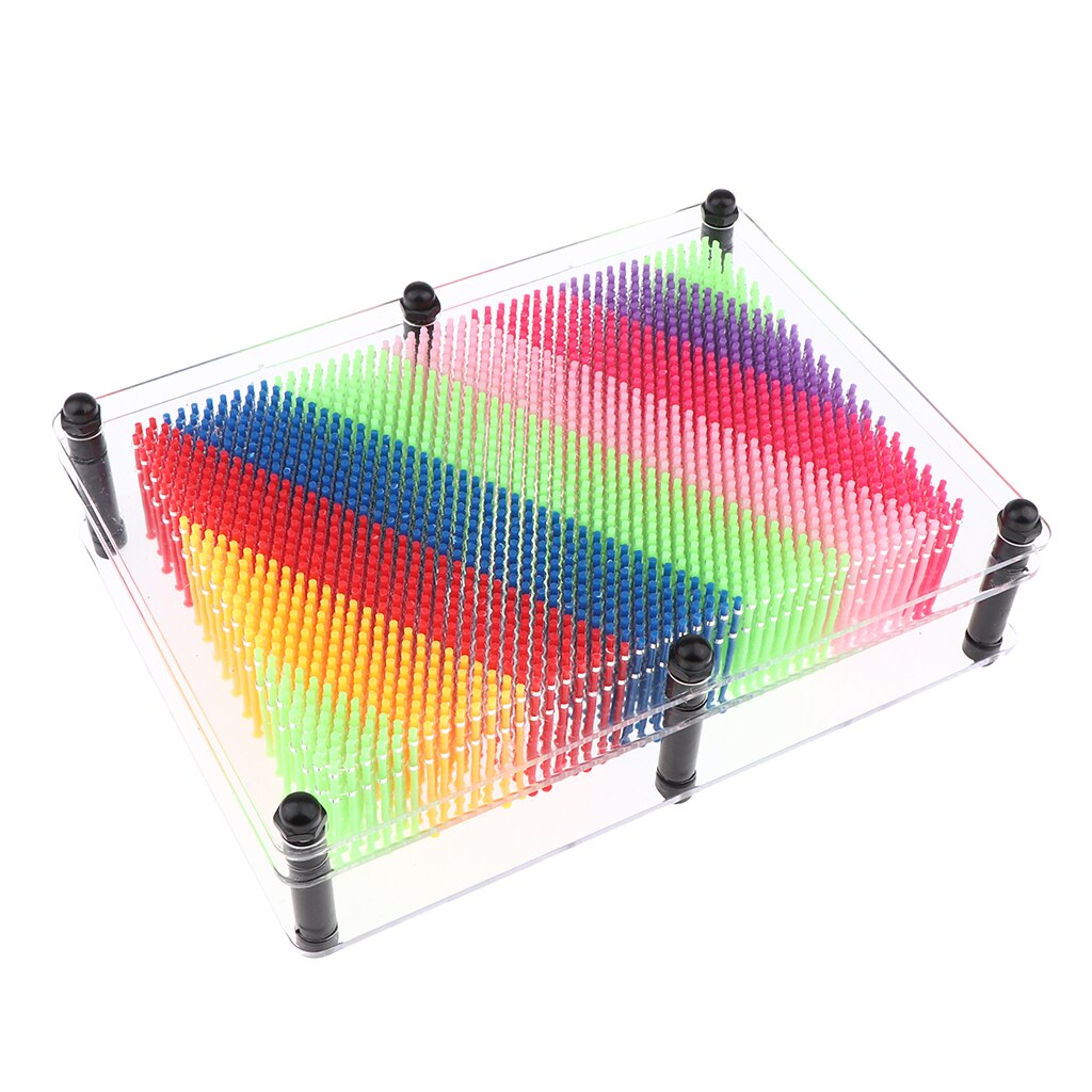3D Pin Speelgoed, Plastic Pin Art Board Voor Kids, Inspireren Verbeelding Voor Kinderen: Transparent L