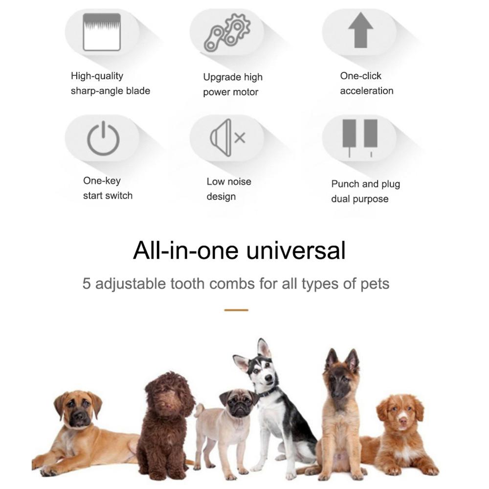 En chien rasoir tondeuses à faible bruit sans fil électrique silencieux tondeuses à cheveux ensemble pour chiens chats animaux de compagnie avec batterie