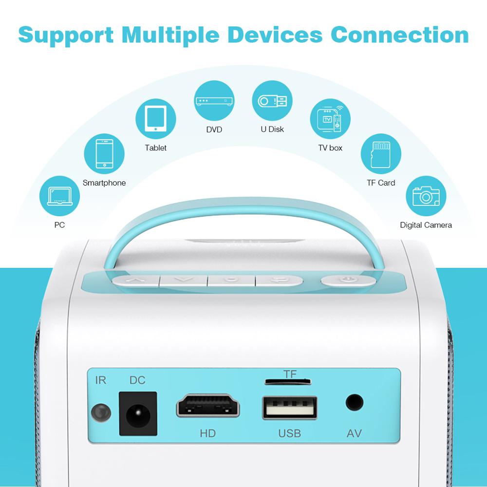 Mini proyector de educación infantil OLOEY proyector portátil full HD 1080p Led smart television juguete para niños para de Año