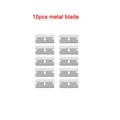 Barberbladskrape med ekstra plastblad og metallblad, 1/10/11/21 stk. for tapet eller glassverktøy til koketopp: Multi