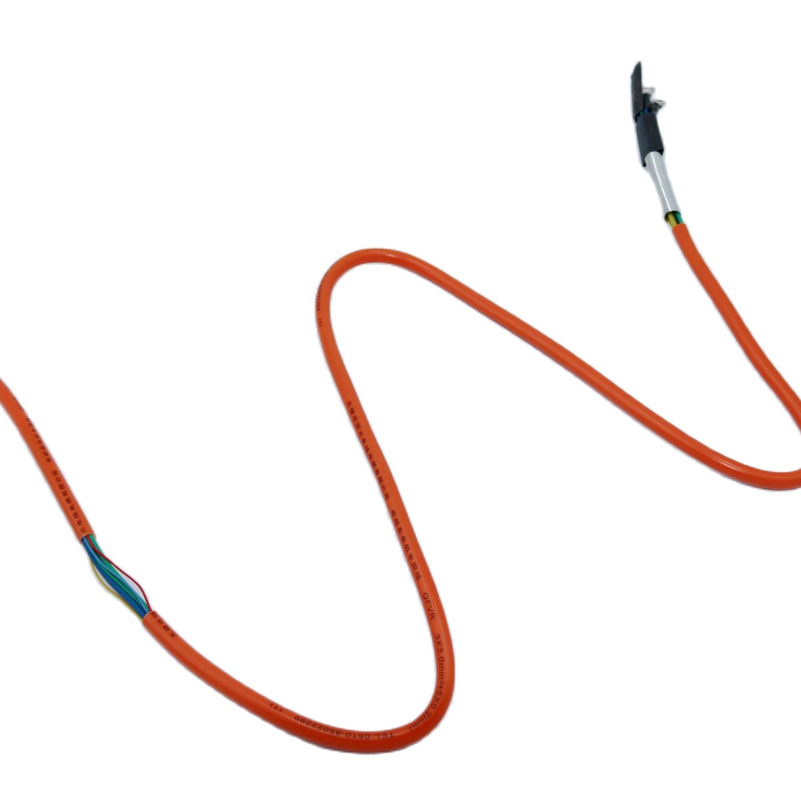 Motor wires/cable for 1000-1500W brushless DC motor (3*3.0mm motor phase+0.2*5pcs hall sensor wires)