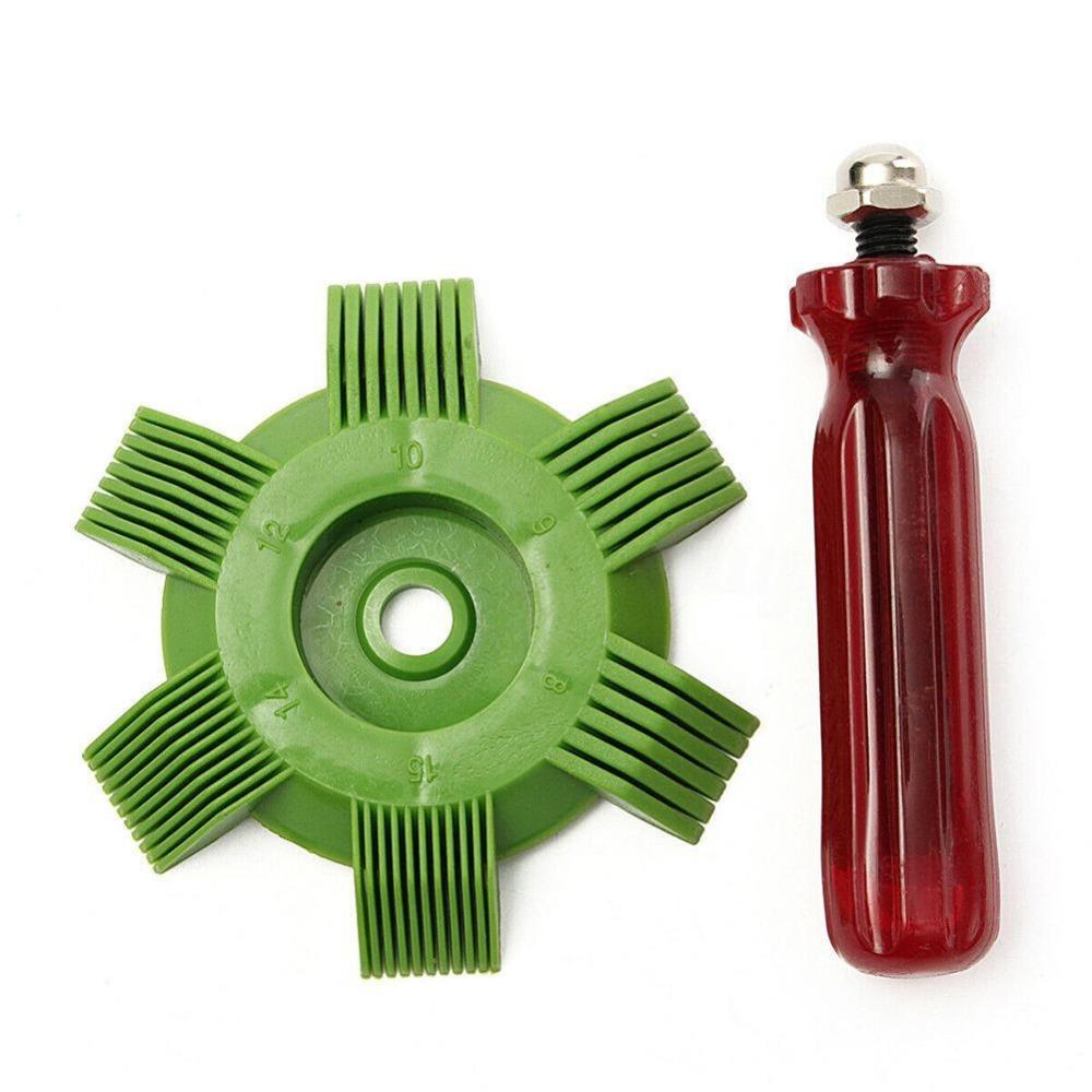 Peine Universal para reparación de aletas de radiador, aire acondicionado, condensador de refrigeración para coche, cepillo de limpieza de CA, herramientas de reparación de enfriador evaporador: BLANCO