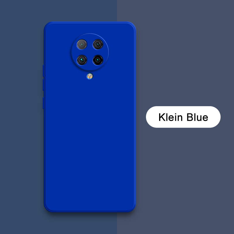 Coque carrée originale en Silicone liquide pour Xiaomi POCO F2 Pro, protection d'objectif d'appareil photo, coque arrière de téléphone souple F2Pro, armure antichoc: Néoprène / green