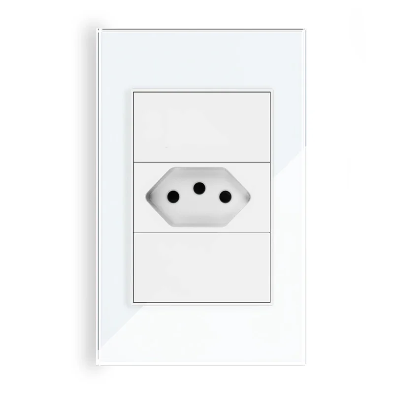 Melery 20A Brazil Wall Socket USB Type C Power Plug Pressure Switch Gold Glass Panel Position Jack Outlet Home Office Kitchen