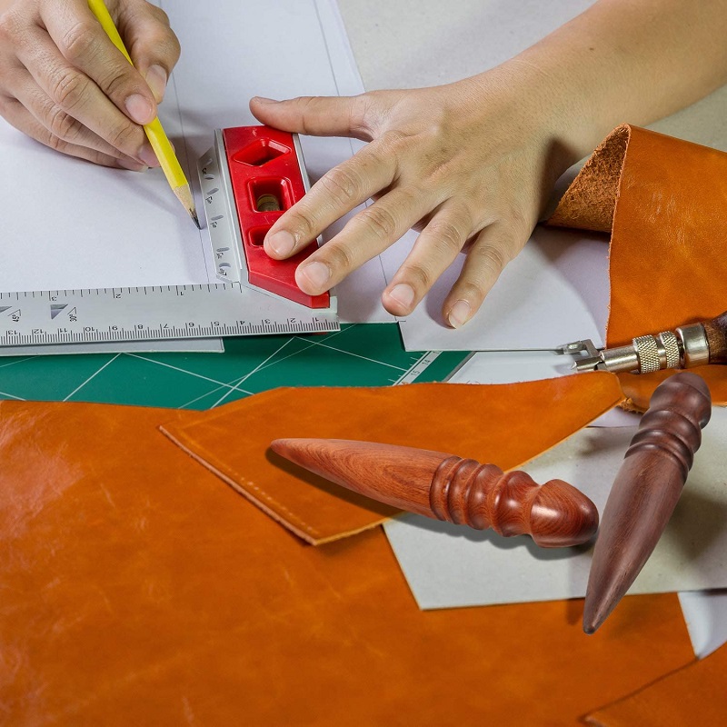 De cuero pulido impermeable herramienta Multi-Tamaño de madera maciza Leathercraft del borde pulidora para Borde de cuero de punta de herramienta pulidora