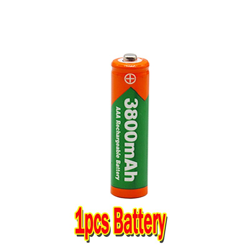 Figh 1.2v 3800 mah ni mh aaa förladdat ni-mh uppladdningsbart aa batteri för leksaker kamera mikrofon batterier + laddare: Svart