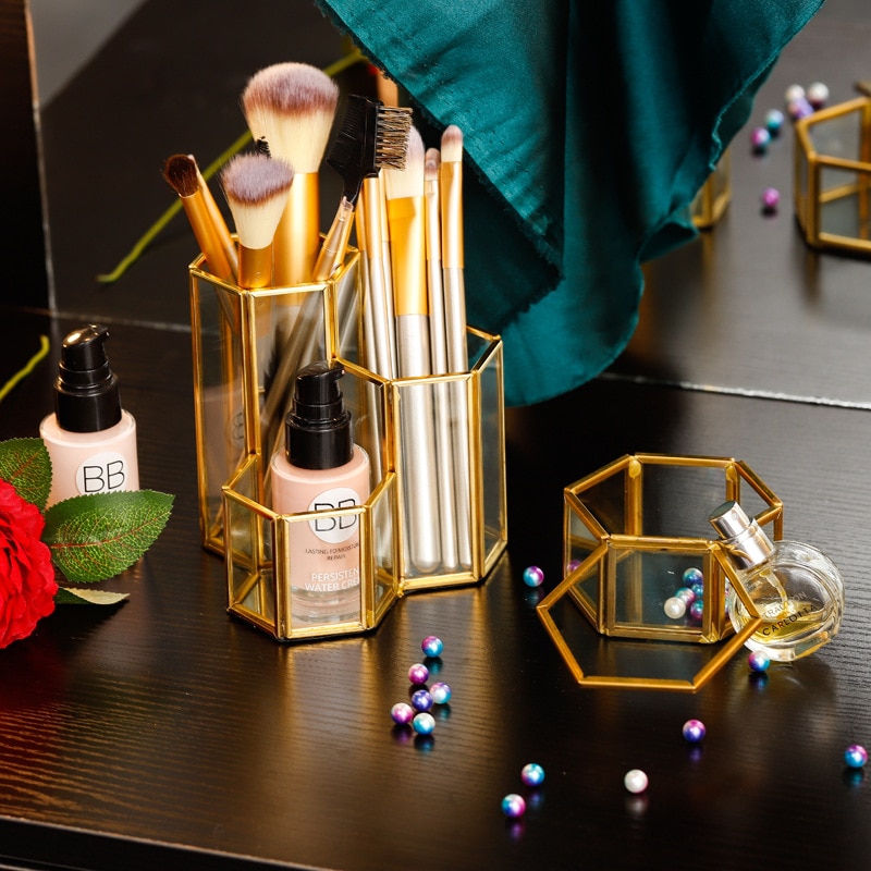 Geometryczne przezroczyste szklane pudełko na biżuterię Tabletop sukulenty pojemnik domowa biżuteria robić przechowywania szkła dekoracja rzemieślnicza