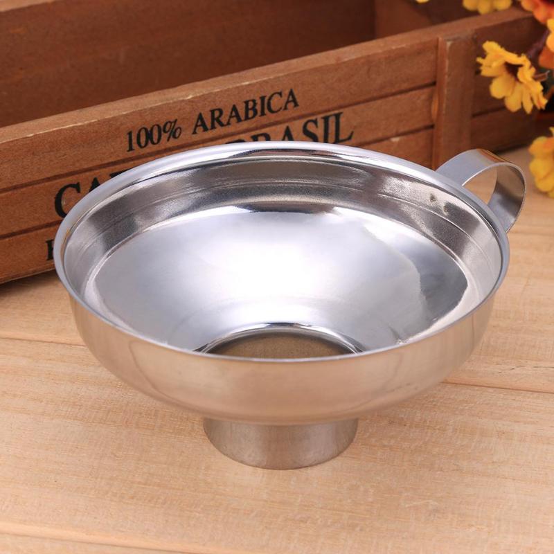 Stainless Steel Wide Mouth Canning Funnel Salad Dressing Funnel Oil Leak