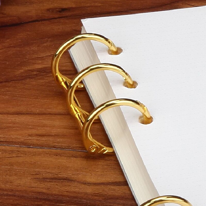 Álbum de fotos encuadernación DIY Metal Clip 3 orificios para anillos para cuaderno diario de hojas sueltas