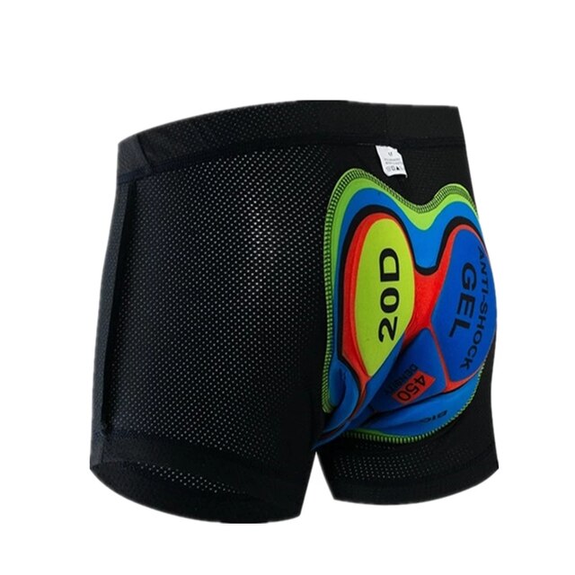 Pantalones cortos de ciclismo con almohadilla de Gel, ropa interior para ciclismo 9D 19D 20D, color negro,: E / S