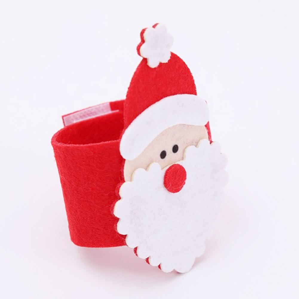 4PCS Kerstman Servet Ring niet-geweven Kerstman Servet Set Kerstversiering Hotel Servet Gesp Desktop Decoratie