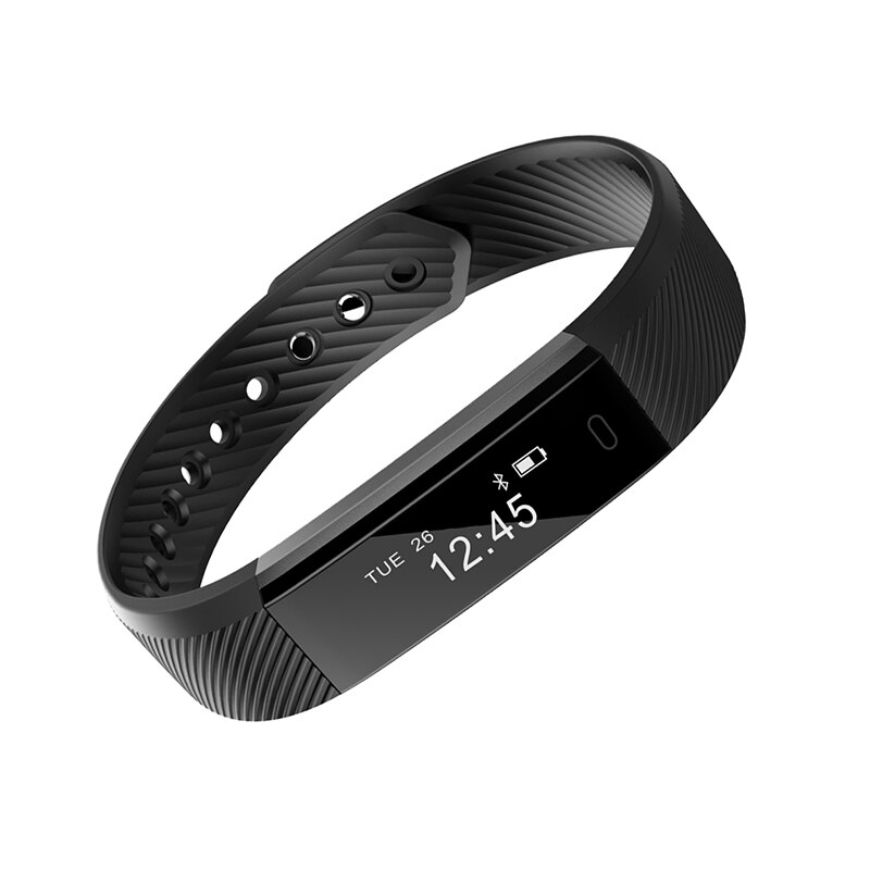 Smart Watches Bluetooth Waterproof Women Men Sport Wristband Fitness Tracker Pedometer Smart Bracelet Smartband for IOS Android: Black