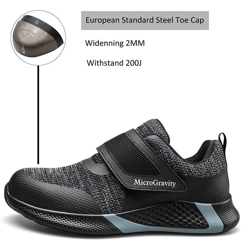 Suadeex herre sikkerhedssko stål tå konstruktion beskyttende fodtøj letvægts stødsikker arbejdssikkerhed sneakers størrelse 37-48