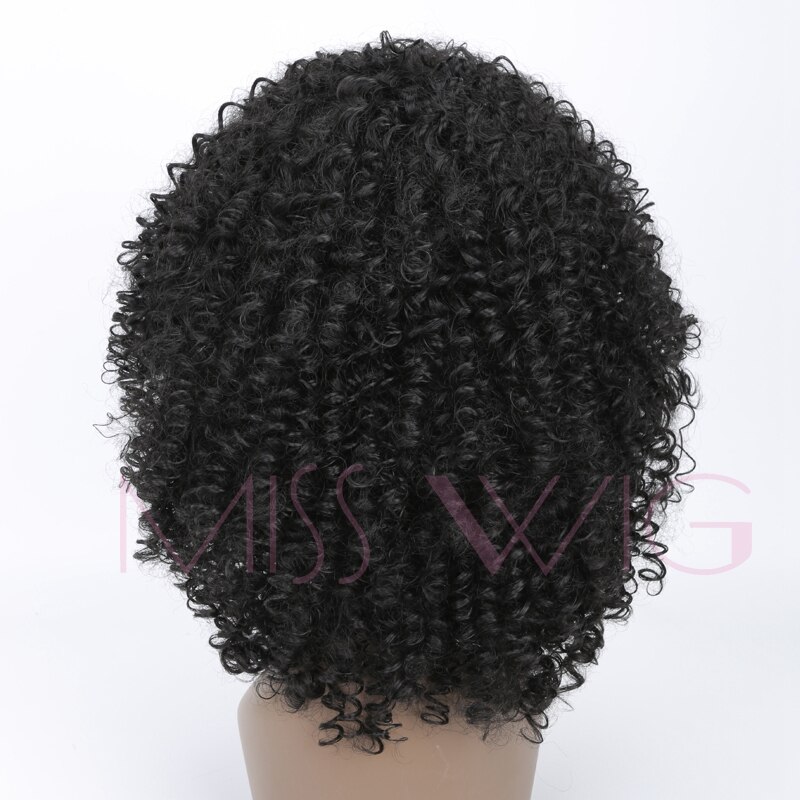 MISS PRUIK lange Kinky Krullend Pruiken Afro Pruik Korte Pruiken voor Zwarte Vrouwen Hoge Temperatuur Fiber Synthetisch Haar Blcak Rood blonde kleur