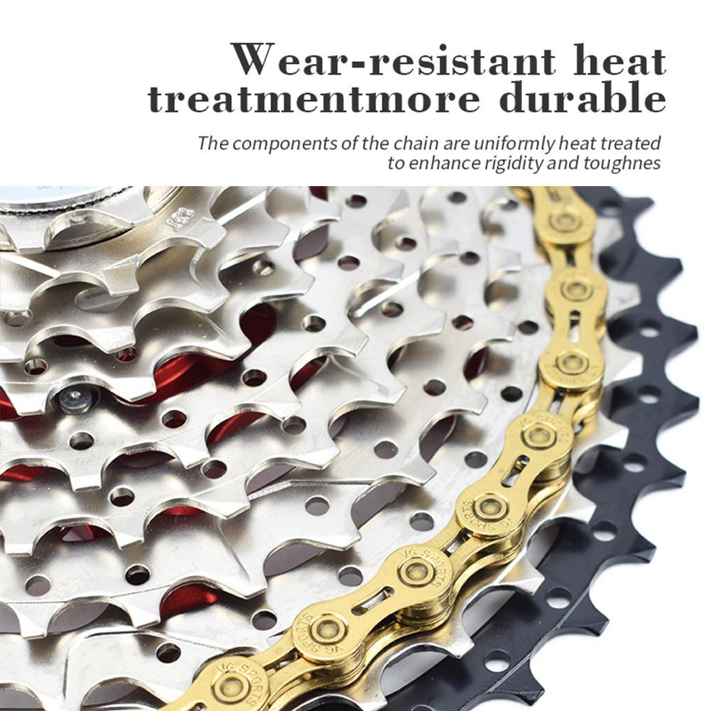 Mountain Bike Chain 8/9/10 Speed High Alloy Steel Decent Durability Lightweight Good Looking Bicycle Chain Cycling Equipment