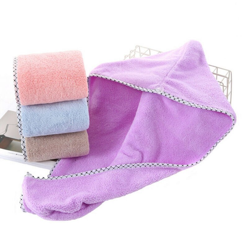 Kvinder hurtig tørretumbler hår håndklæde blødt mikrofiber hår wrap hurtigtørr håndklæde tørring bad spa hovedhætter