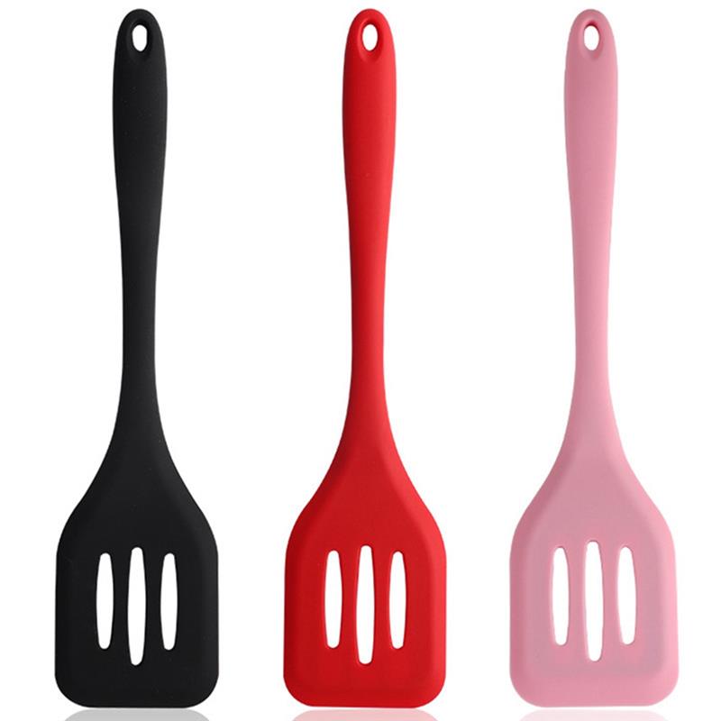Silicone Turner Spatula Heat-Resistant Egg Fish Meat Vegetable Frying Stirring Slotted Spatulas Kitchen Cooking Utensils