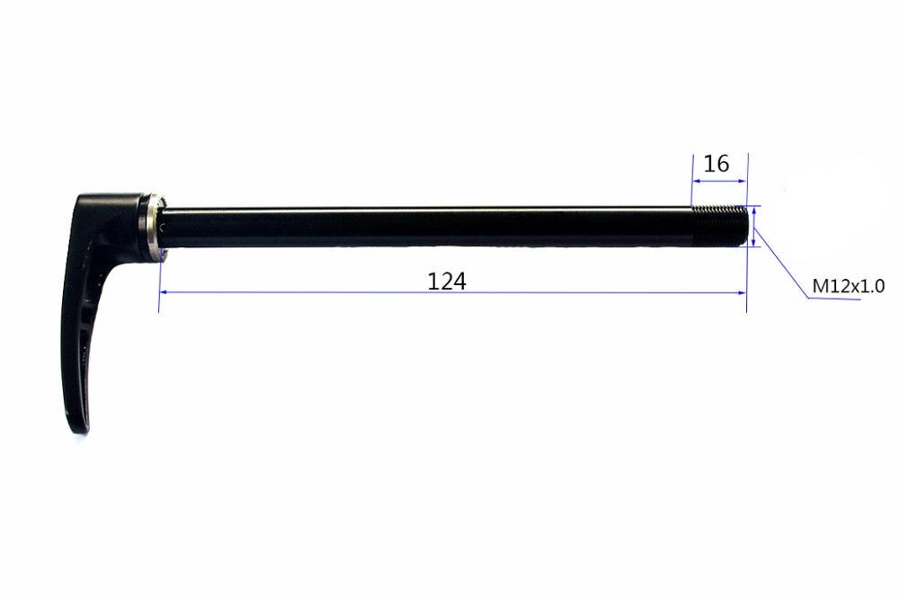 Fourche avant de Cyclocross, axe de route 12x100, écheveaux de bicyclette, pas de filetage QR, 1.0, 124mm de longueur, tête plate
