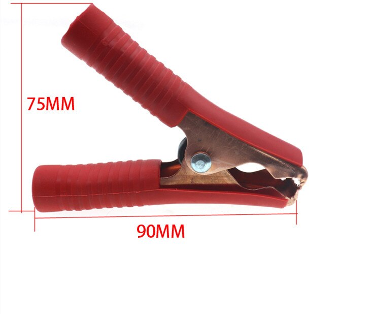 2pcs/set Car Alligator Clips Crocodile Clip 250V/100A Red+Black Electric Clamp Power Test Clip Electronic Testing Clamp Car/Bike