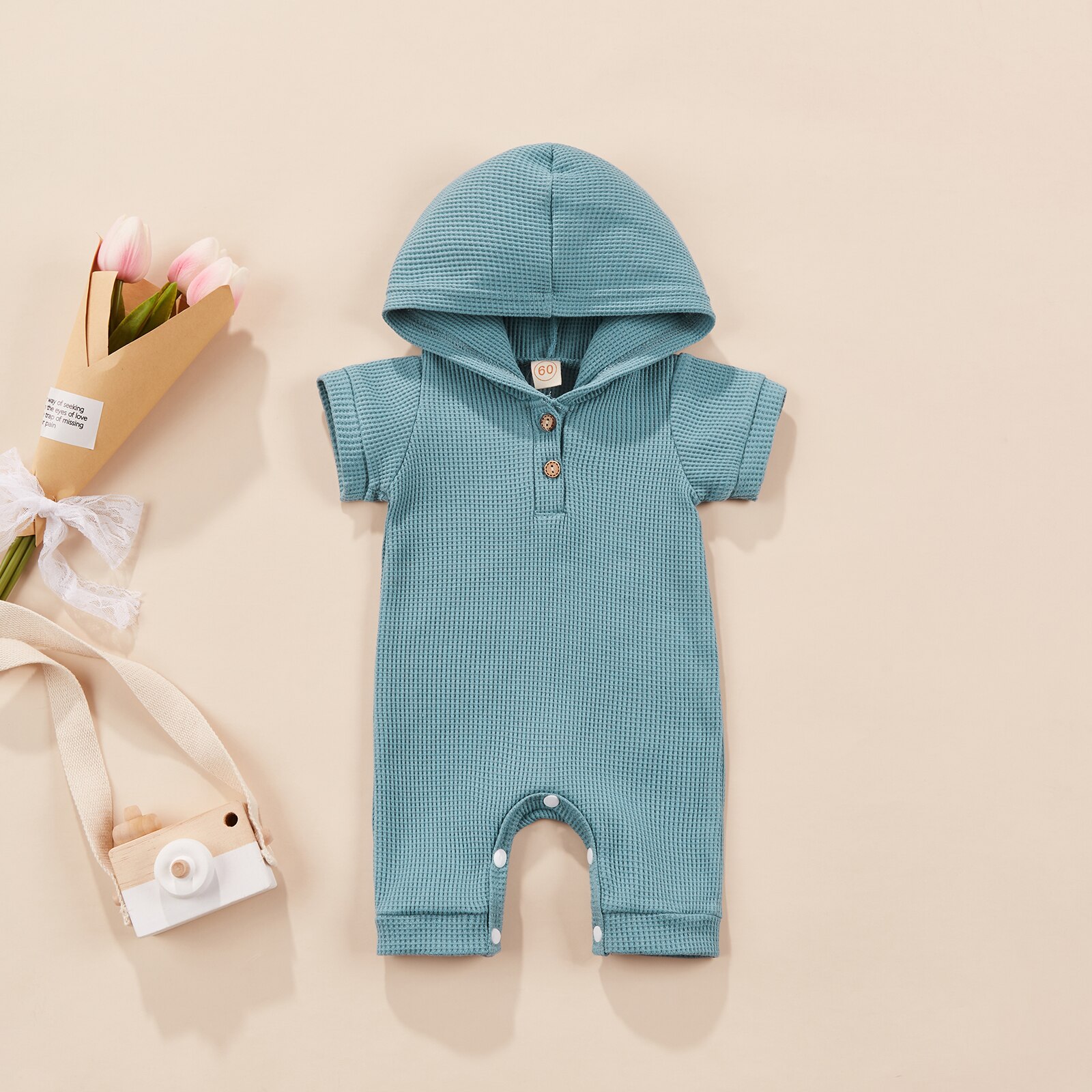 Baby 0-24m neugeborenen-Baby-Overall, kurzärmelig, mit kapuze, sommerkleidung für kleinkinder, jungen, kostümich  d01